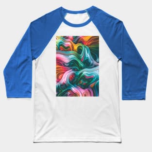 Turne. Colorful Psychedelic Art Baseball T-Shirt